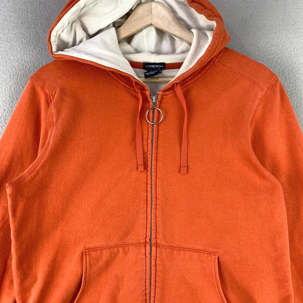VTG Y2K Gap Full Zip Hoodie Womens Large Orange Casual Cotton Hooded